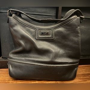 Black Pebbled Leather Kate Spade Hobo